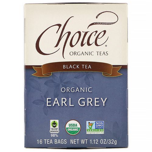 Choice Organic Teas, Organic Earl Grey, Black Tea, 16 Tea Bags, 1.12 oz (32 g) Review