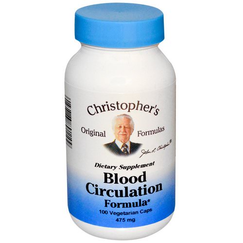 Christopher's Original Formulas, Blood Circulation Formula, 475 mg, 100 Veggie Caps Review