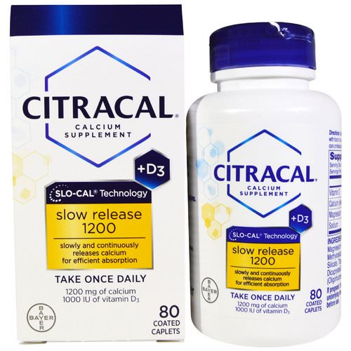 Citracal, Calcium Supplement, Slow Release 1200 + D3, 80 Coated Tablets Review
