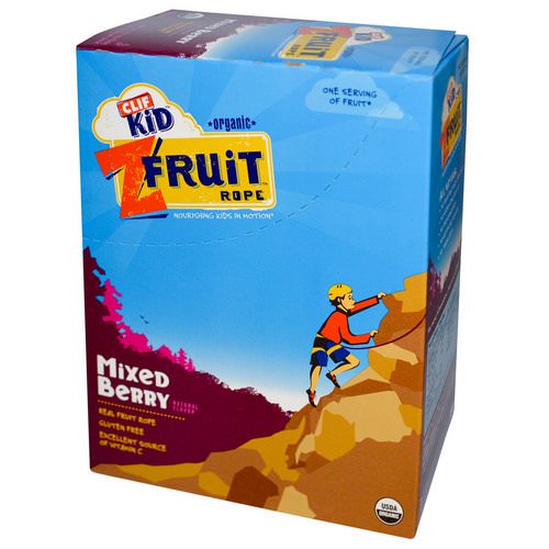 Clif Bar, Clif Kid, Organic ZFruit Rope, Mixed Berry, 18 Pieces, 0.7 oz (20 g) Each Review