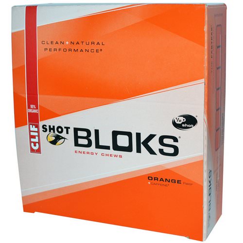 Clif Bar, Shot Bloks Energy Chews, Orange Flavor + Caffeine, 18 Packets, 2.1 oz (60 g) Each Review