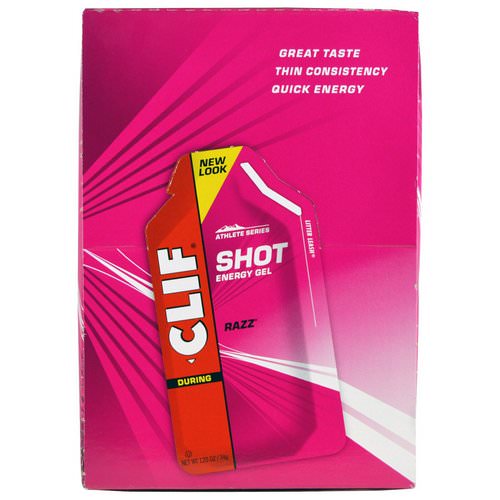 Clif Bar, Shot Energy Gel, Razz, 24 Packets, 1.20 oz (34 g) Each Review