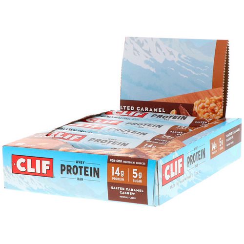 Clif Bar, Whey Protein Bar, Salted Caramel Cashew, 8 Bars, 1.98 oz (56 g) Each Review