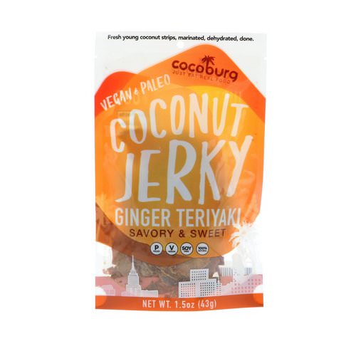 Cocoburg, Coconut Jerky, Ginger Teriyaki, 1.5 oz (43 g) Review
