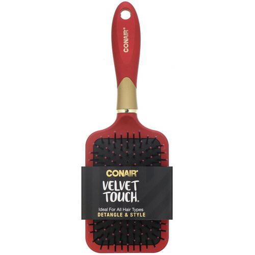 Conair, Velvet Touch, Detangle & Style Hair Brush, 1 Brush Review