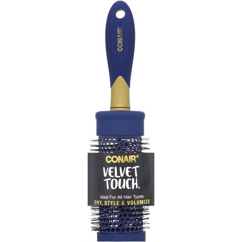 Conair, Velvet Touch, Dry, Style & Volumize Round Hair Brush, 1 Brush Review