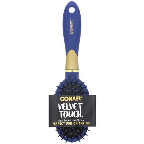 Conair, Velvet Touch, Travel Cushion Hair Brush, 1 Brush Review