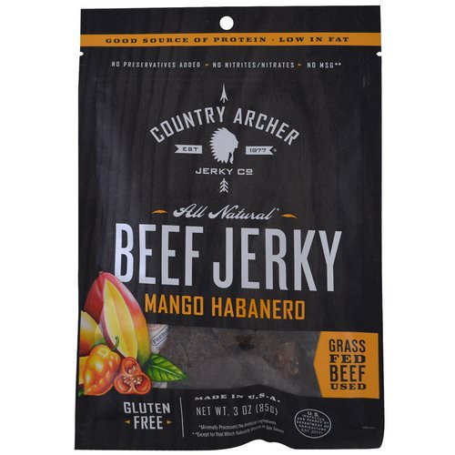 Country Archer Jerky, All Natural Beef Jerky, Mango Habanero, 3 oz (85 g) Review