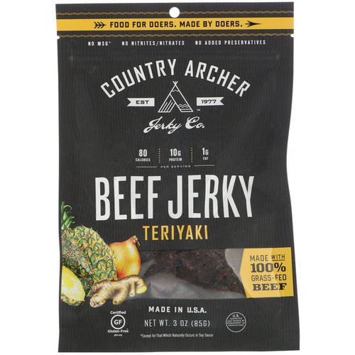 Country Archer Jerky, Beef Jerky, Teriyaki, 3 oz (85 g) Review