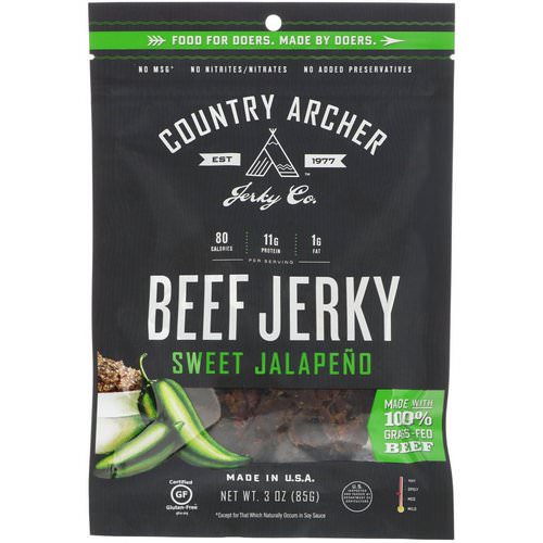 Country Archer Jerky, Beef Jerky, Sweet Jalapeno, 3 oz (85 g) Review