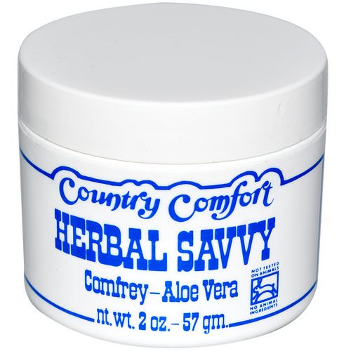 Country Comfort, Herbal Savvy, Comfrey- Aloe Vera, 2 oz (57 g) Review