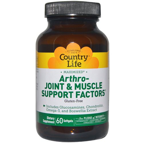Country Life, Arthro - Joint & Muscle Support Factors, 60 Softgels Review