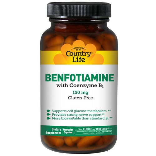 Country Life, Benfotiamine, with Coenzyme B1, 150 mg, 60 Veggie Caps Review