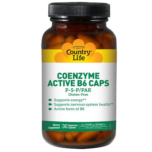 Country Life, Coenzyme Active B6 Caps, P-5-P/PAK, 30 Veggie Caps Review