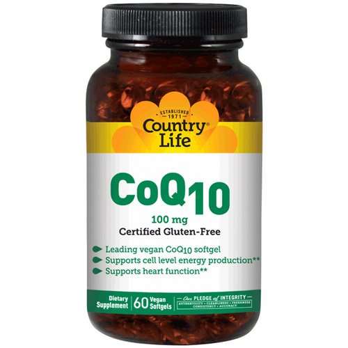 Country Life, CoQ10, 100 mg, 120 Vegan Softgels Review