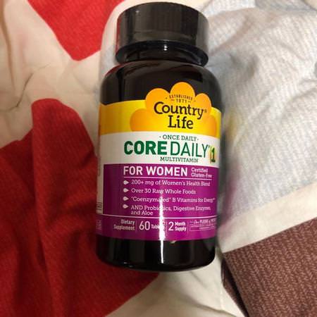 Country Life, Core Daily-1 Multivitamin, Women, 60 Tablets Review