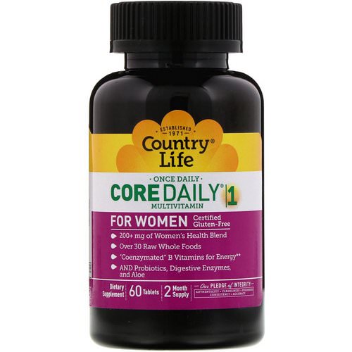 Country Life, Core Daily-1 Multivitamin, Women, 60 Tablets Review