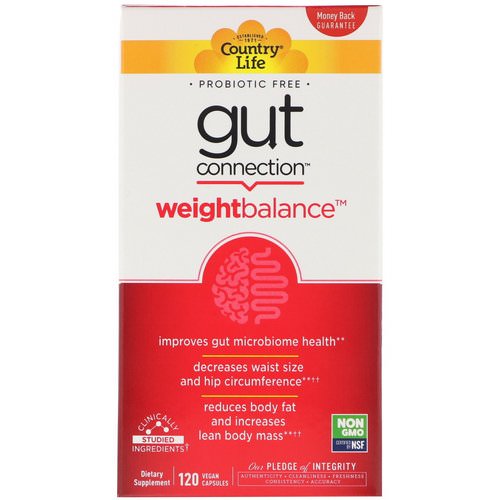 Country Life, Gut Connection, Weight Balance, 120 Vegan Capsules Review