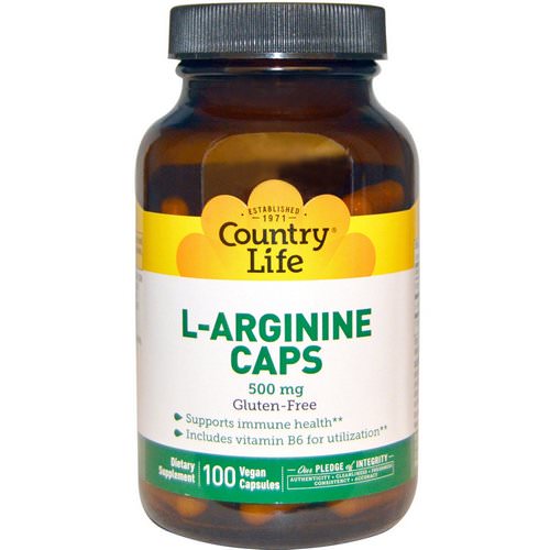 Country Life, L-Arginine Caps, 500 mg, 100 Vegan Caps Review