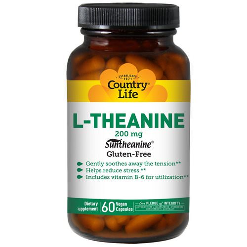 Country Life, L-Theanine, 200 mg, 60 Vegan Caps Review