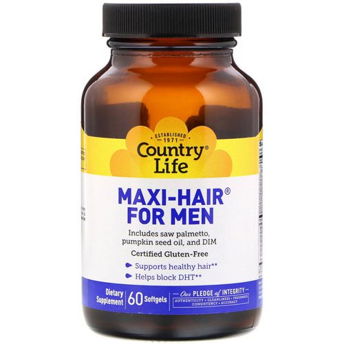 Country Life, Maxi Hair for Men, 60 Softgels Review
