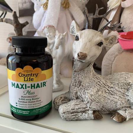 Country Life, Maxi Hair Plus, 5,000 mg, 120 Vegetarian Capsules Review