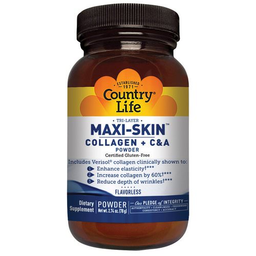 Country Life, Maxi-Skin Collagen + C & A Powder, Flavorless, 2.74 oz (78 g) Review