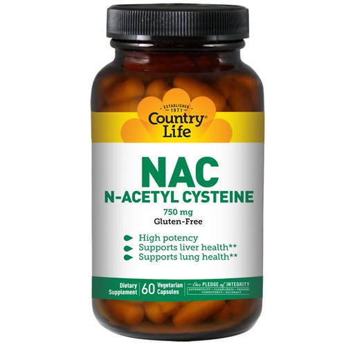 Country Life, NAC, N-Acetyl Cysteine, 750 mg, 60 Veggie Caps Review