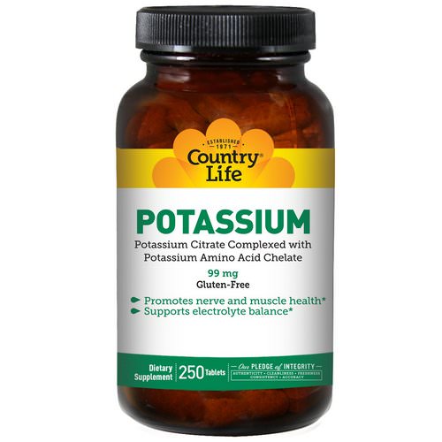 Country Life, Potassium, 99 mg, 250 Tablets Review