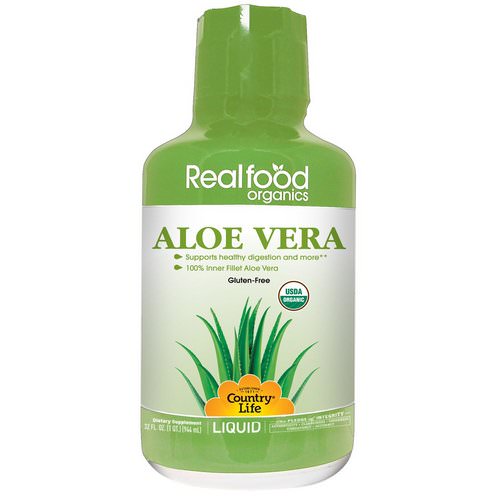 Country Life, Realfood Organics, Aloe Vera Liquid, 32 fl oz (944 ml) Review