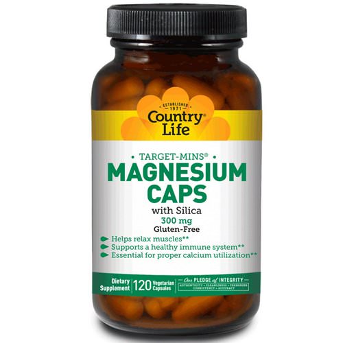 Country Life, Target-Mins, Magnesium Caps, 300 mg, 120 Vegetarian Capsules Review