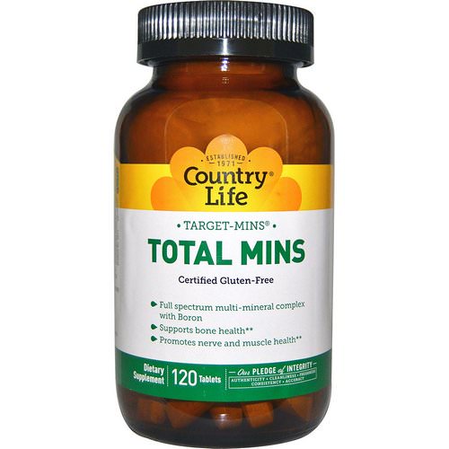 Country Life, Target-Mins, Total Mins, 120 Tablets Review
