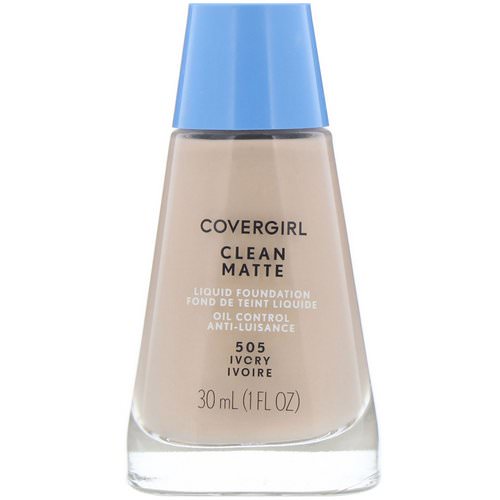 Covergirl, Clean Matte Liquid Foundation, 505 Ivory, 1 fl oz (30 ml) Review