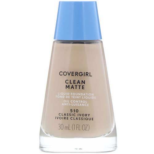 Covergirl, Clean Matte Liquid Foundation, 510 Classic Ivory, 1 fl oz (30 ml) Review