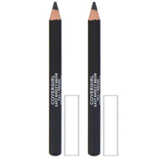 Covergirl, Easy Breezy, Brow Fill + Define Pencils, 500 Black, 0.06 oz (1.7 g) Review