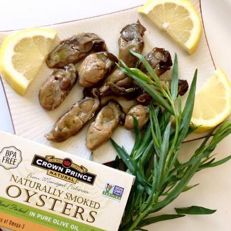 Crown Prince Natural, Smoked Oysters, In Olive Oil, 3 oz (85 g) Review
