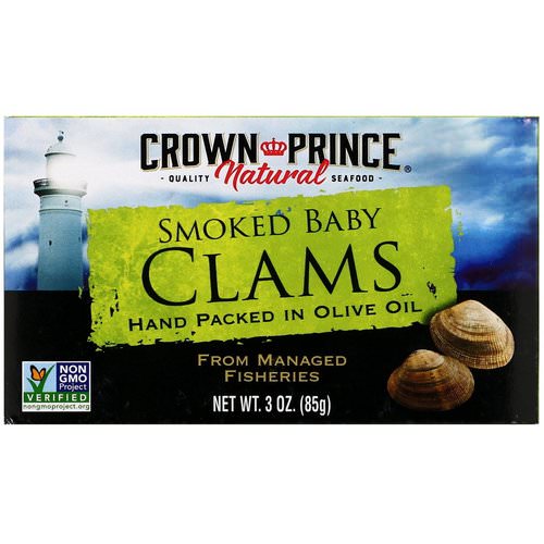 Crown Prince Natural, Smoked Baby Clams in Olive Oil, 3 oz (85 g) Review