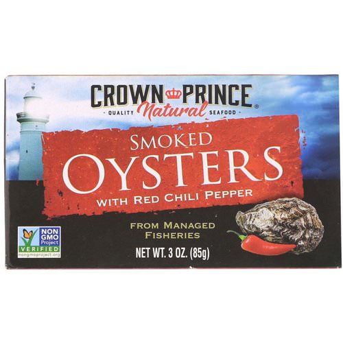 Crown Prince Natural, Smoked Oysters, with Red Chili Pepper, 3 oz (85 g) Review