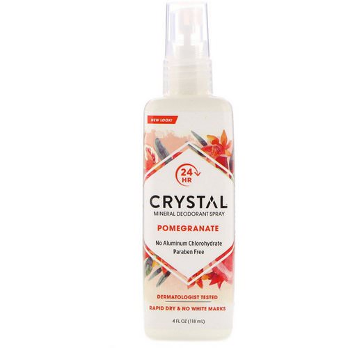 Crystal Body Deodorant, Mineral Deodorant Spray, Pomegranate, 4 fl oz (118 ml) Review