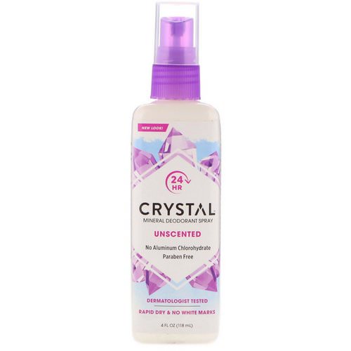 Crystal Body Deodorant, Mineral Deodorant Spray, Unscented, 4 fl oz (118 ml) Review