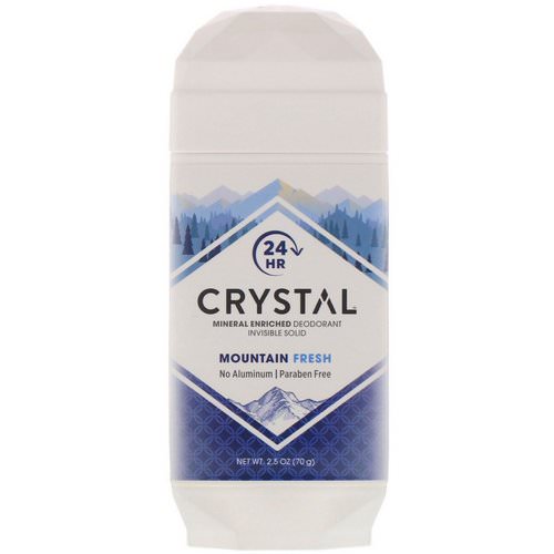 Crystal Body Deodorant, Mineral Enriched Deodorant, Invisible Solid, Mountain Fresh, 2.5 oz (70 g) Review