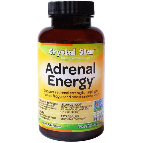 Crystal Star, Adrenal Energy, 60 Veggie Caps Review