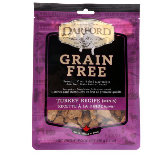 Darford, Grain Free, Premium Oven-Baked Dog Treats, Turkey Recipe, Minis, 12 oz (340 g) Review