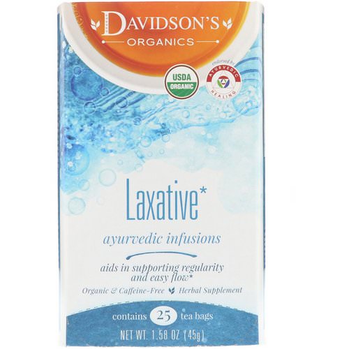 Davidson's Tea, Organic, Ayurvedic Infusions, Laxative, 25 Tea Bags, 1.58 oz (45 g) Review