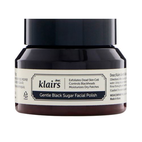 Dear, Klairs, Gentle Black Sugar Facial Polish, 3.8 oz (110 g) Review