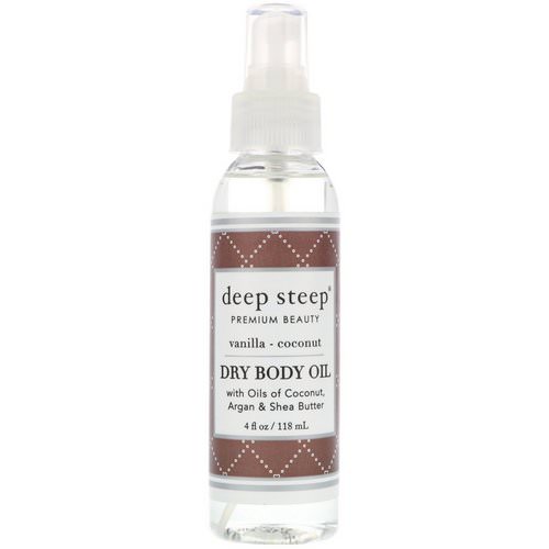 Deep Steep, Dry Body Oil, Vanilla - Coconut, 4 fl oz (118 ml) Review