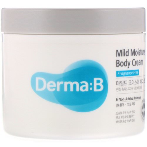 Derma:B, Mild Moisture Body Cream, Fragrance Free, 14.54 fl oz (430 ml) Review