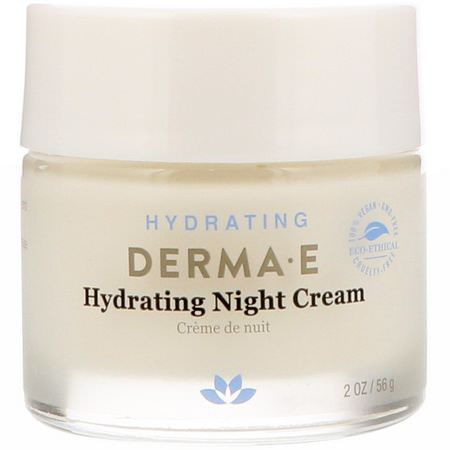 Derma E, Night Moisturizers, Creams, Hyaluronic Acid Serum, Cream