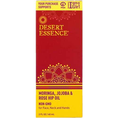 Desert Essence, Moringa, Jojoba & Rose Hip Oil, 2 fl oz (60 ml) Review