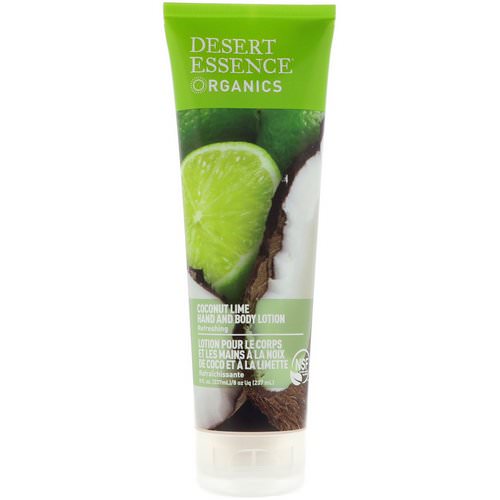 Desert Essence, Organics, Hand and Body Lotion, Coconut Lime, 8 fl oz (237 ml) Review